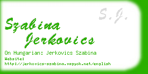 szabina jerkovics business card